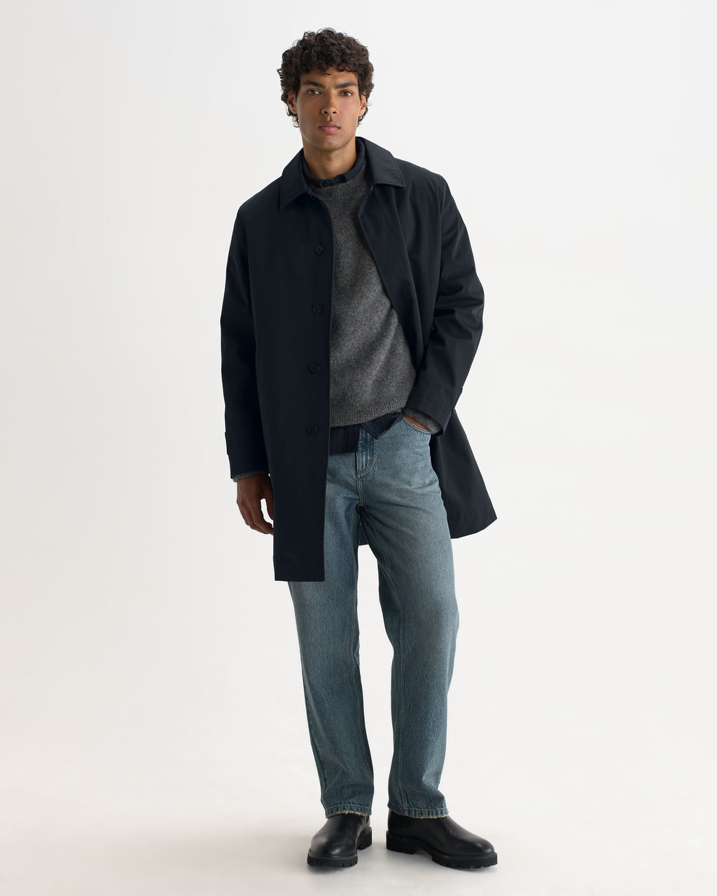 Navarino - Dark Navy Water Repellent Twill Mac