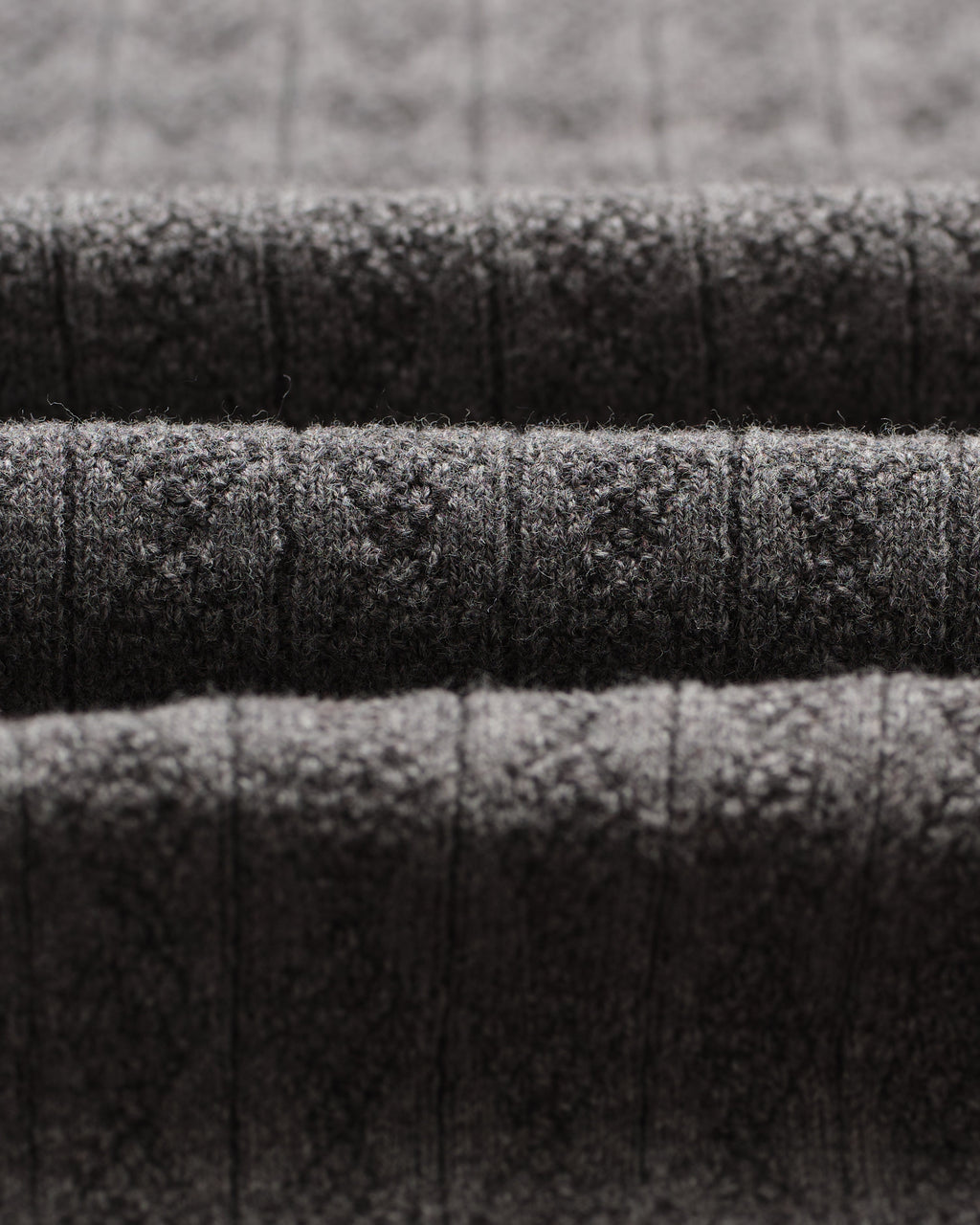 Oban - Grey Marl Diamond Stripe Knitted Polo