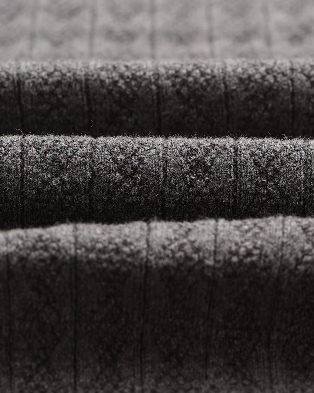 Oban - Grey Marl Diamond Stripe Knitted Polo