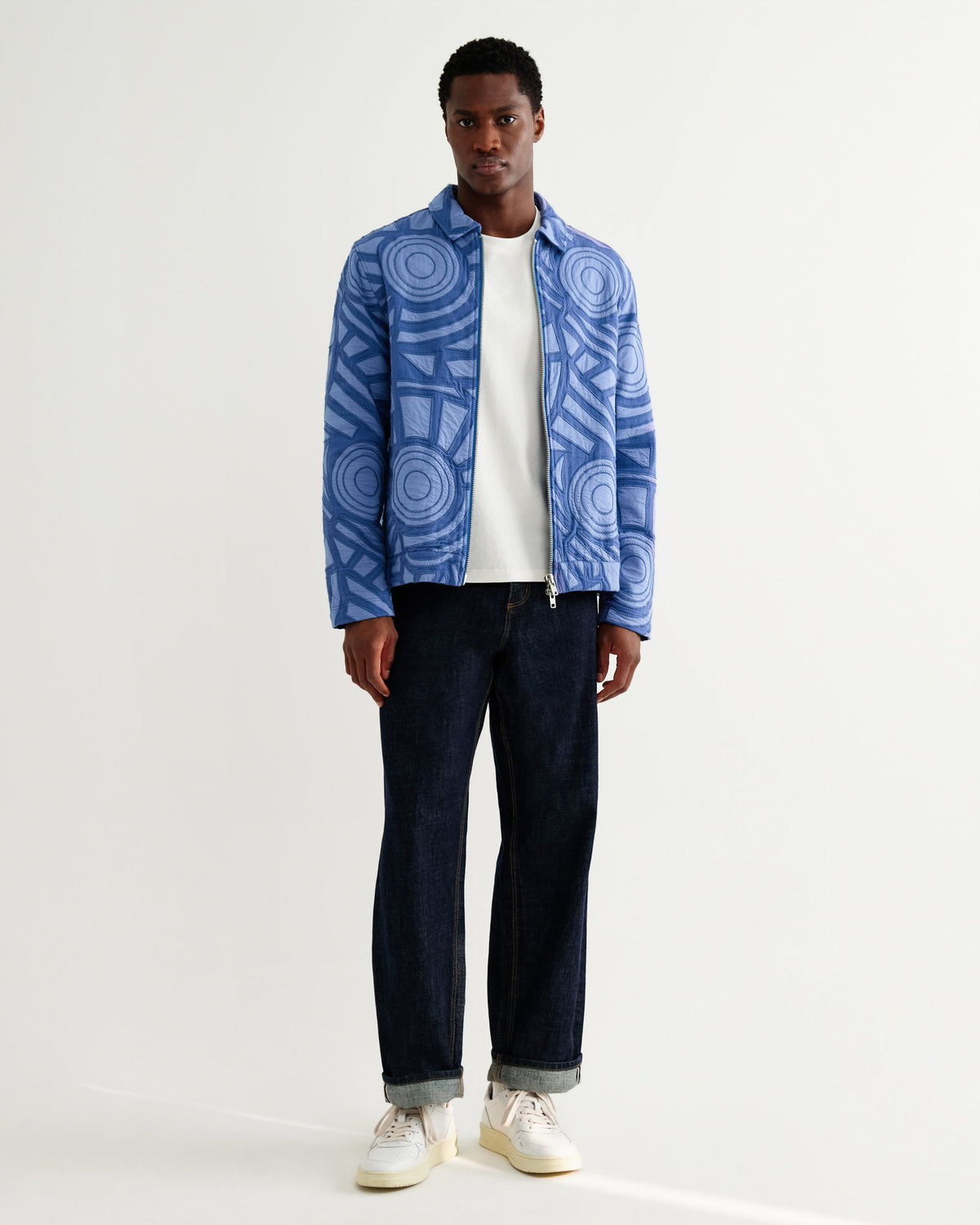 Park - Bright Blue Tonal Applique Jacket