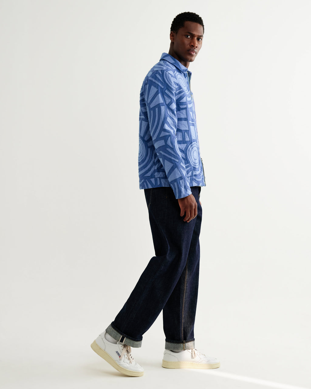 Park - Bright Blue Tonal Applique Jacket