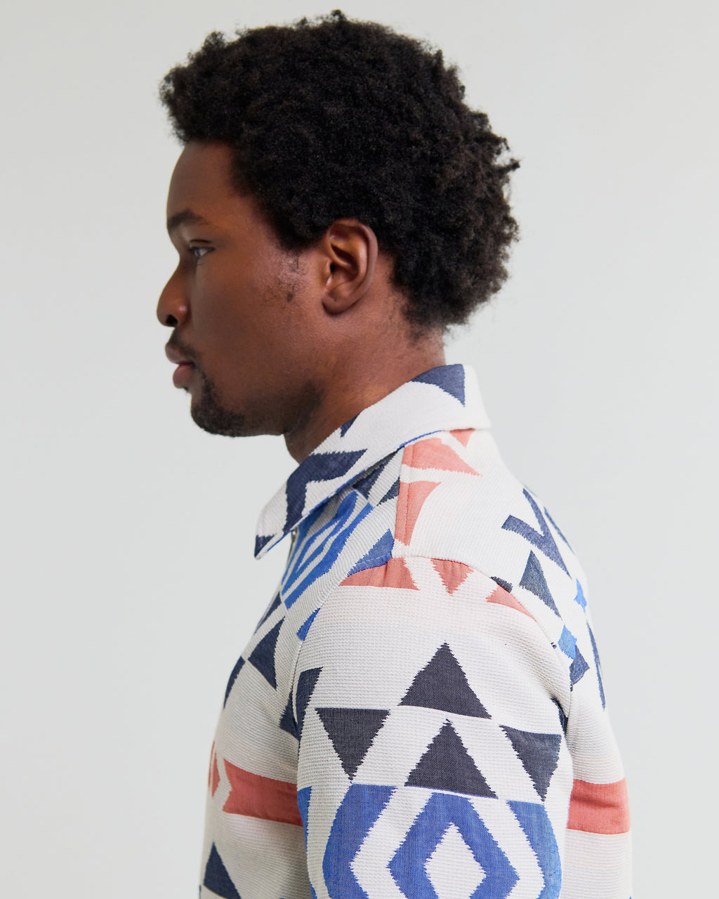 Park - Ecru And Multicolour Aztec Jacquard Jacket