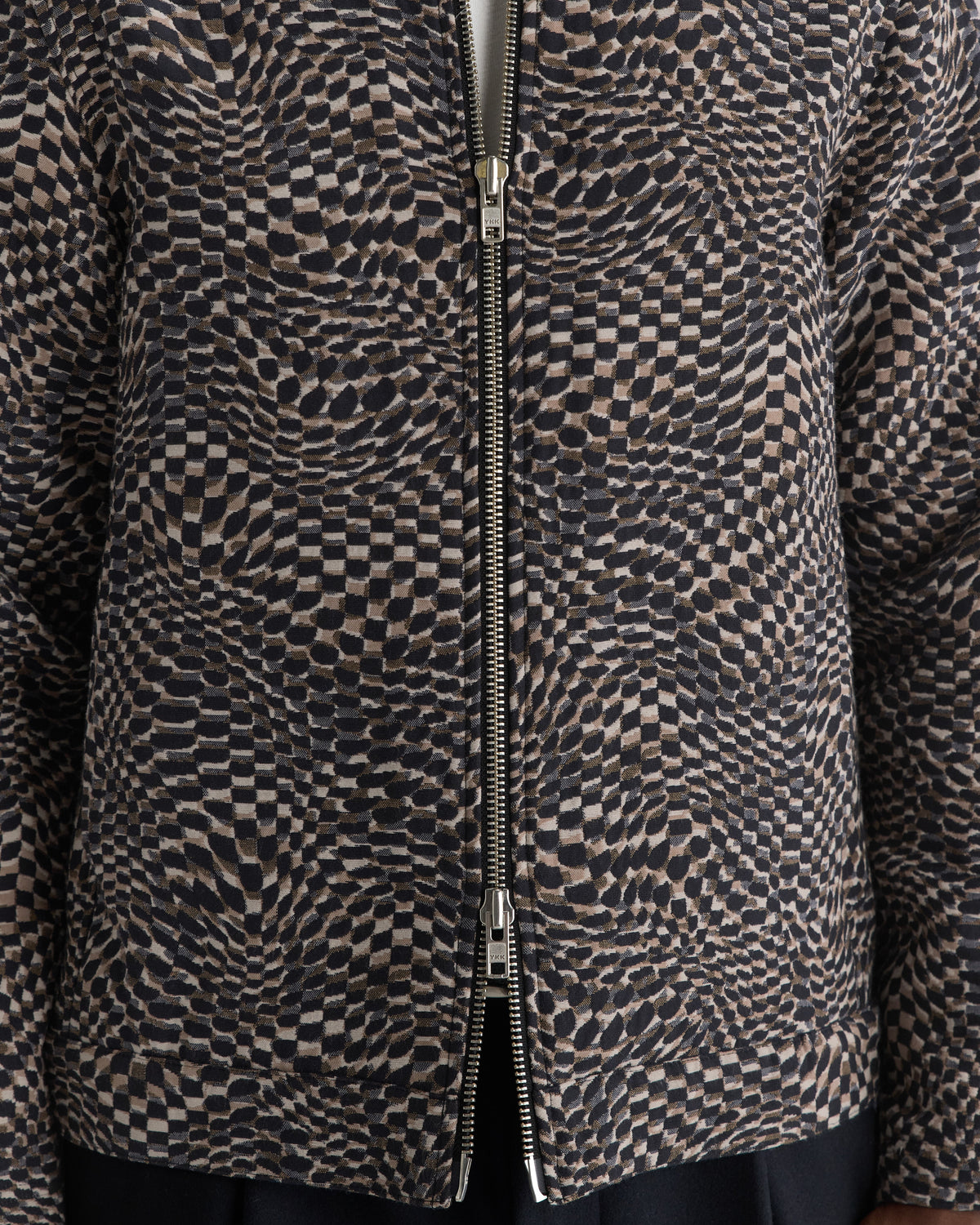 Park - Navy And Brown Wave Jacquard Jacket