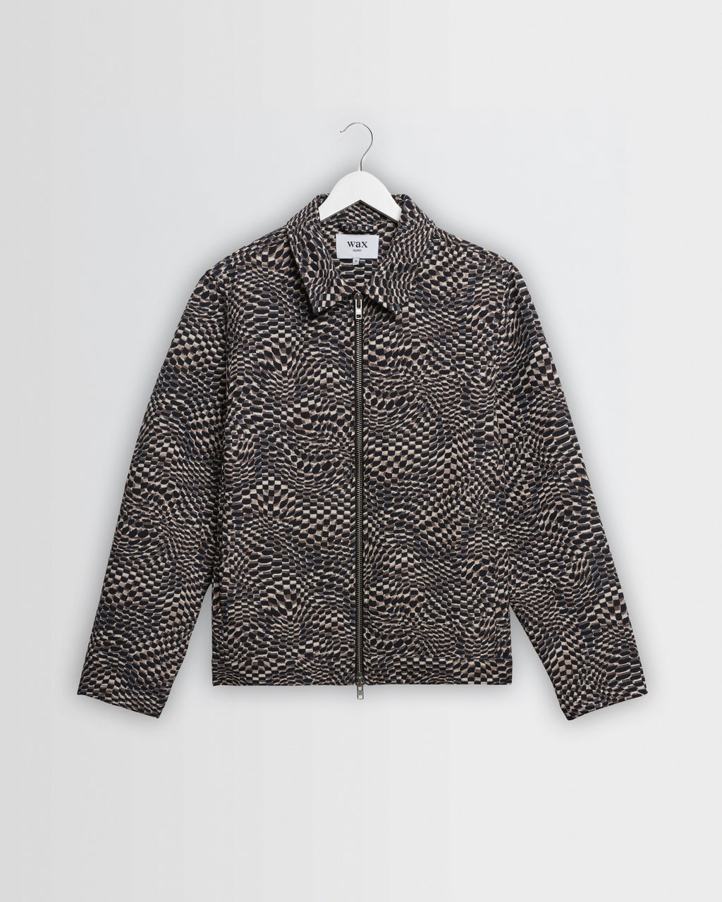 Park - Navy And Brown Wave Jacquard Jacket
