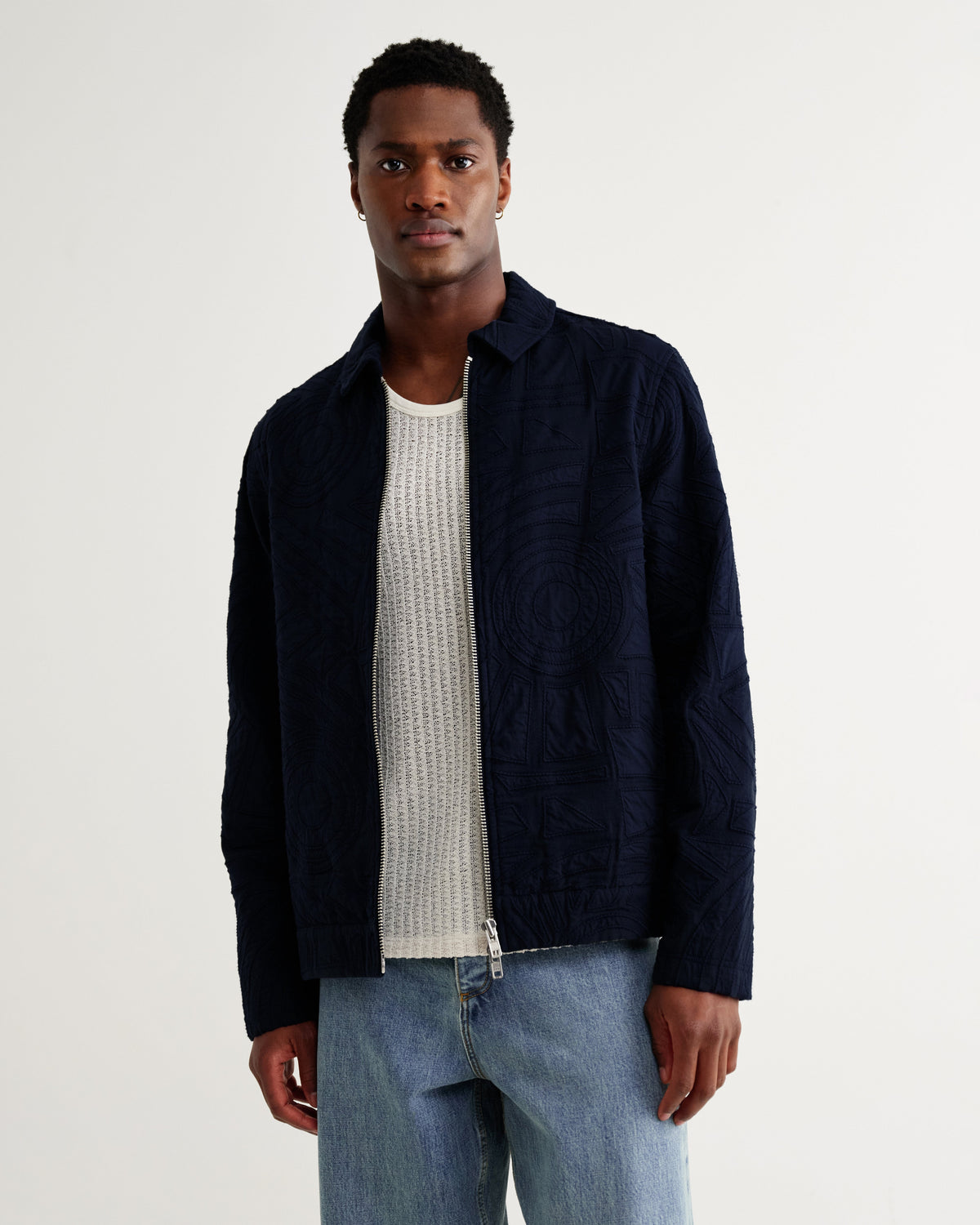 Park - Navy Tonal Applique Jacket