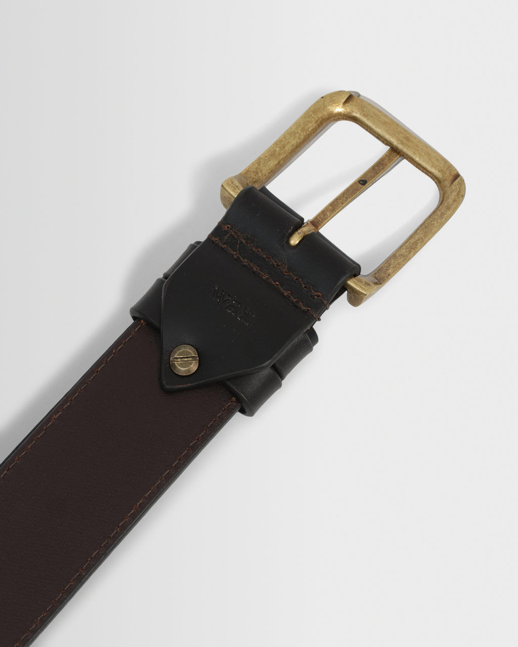 Paton - Dark Brown Embroidered Leather Belt