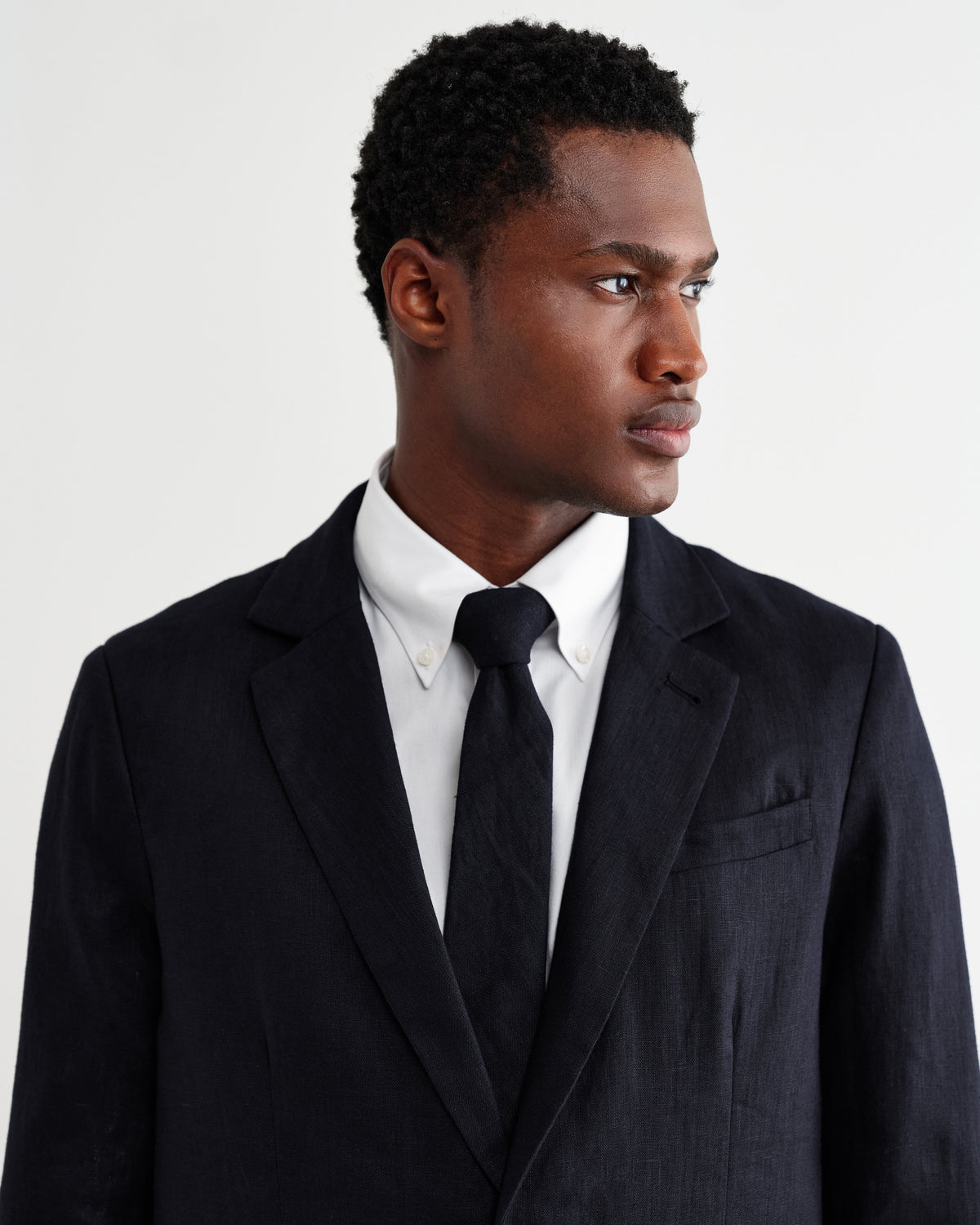 Pavillion - Navy Linen Tie