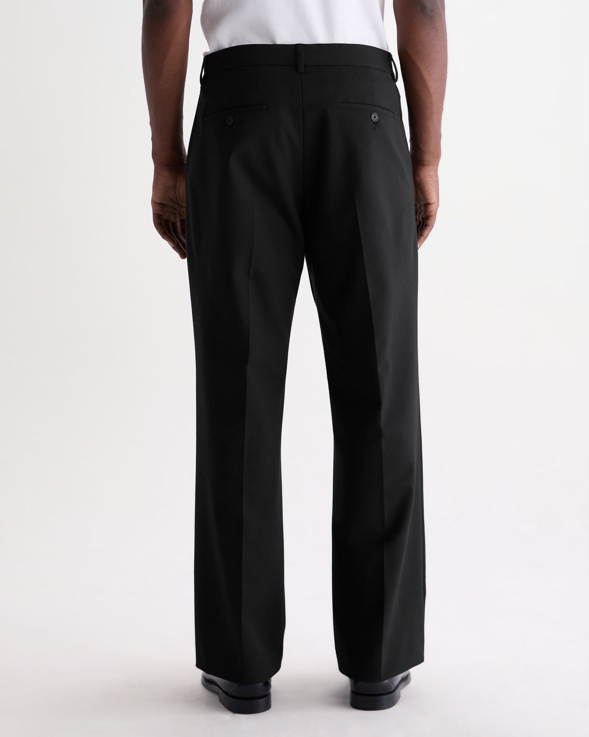 Piper - Black Wool Blend Twill Trouser
