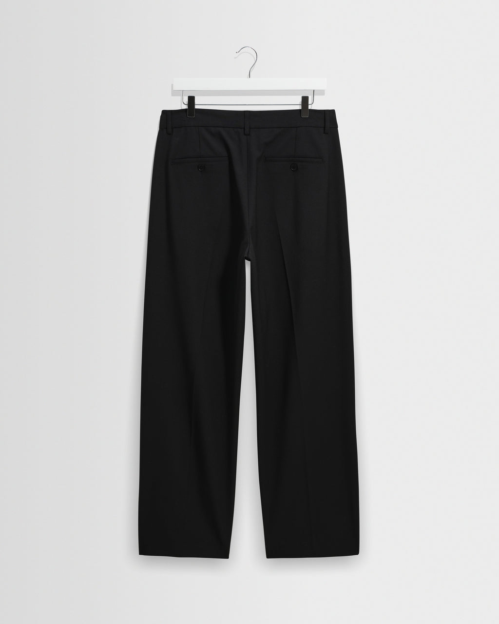 Piper - Black Wool Blend Twill Trouser
