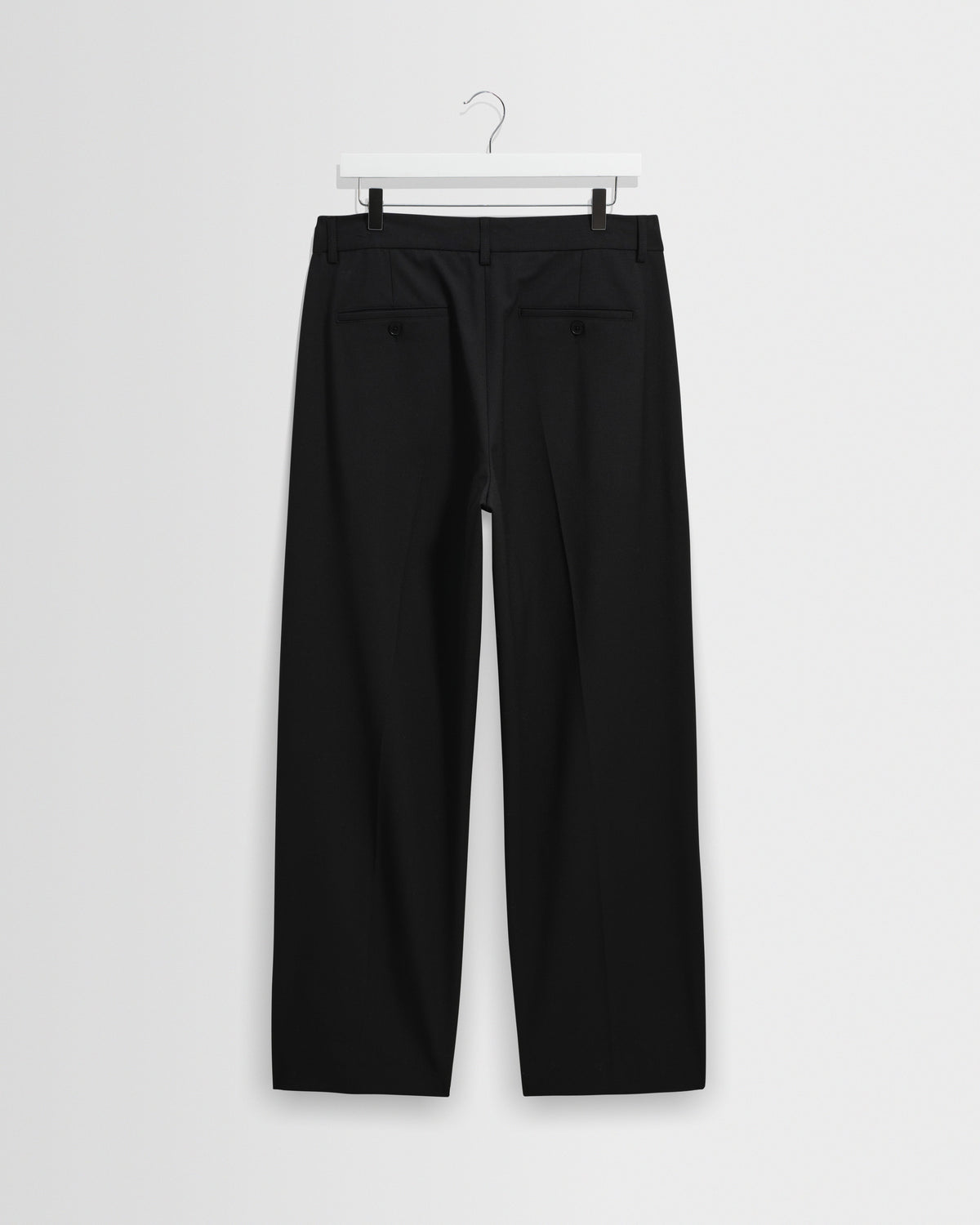 Piper - Black Wool Blend Twill Trouser