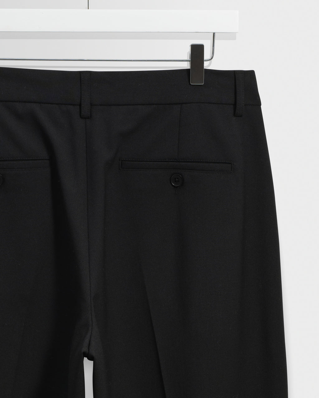 Piper - Black Wool Blend Twill Trouser
