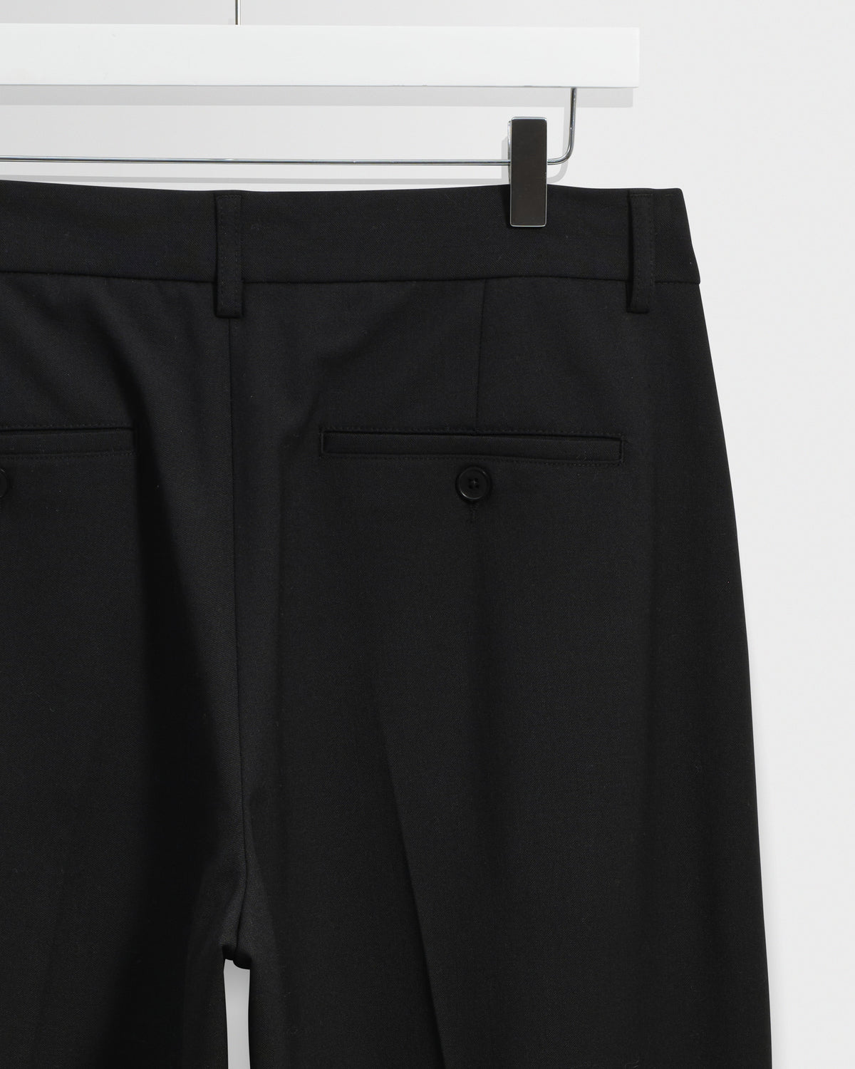 Piper - Black Wool Blend Twill Trouser