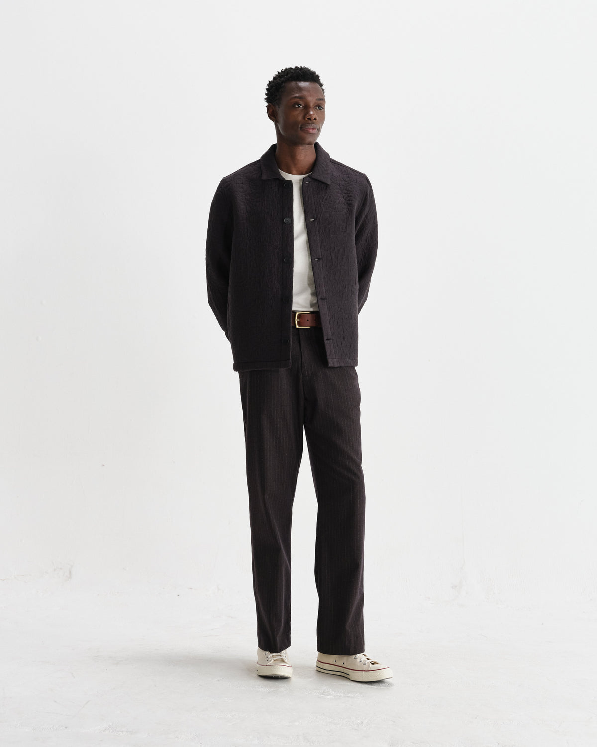 Rockley - Black Floral Quilted Cotton Overshirt