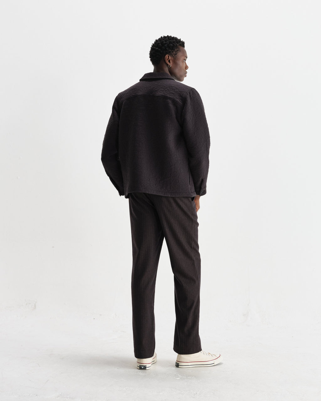 Rockley - Black Floral Quilted Cotton Overshirt