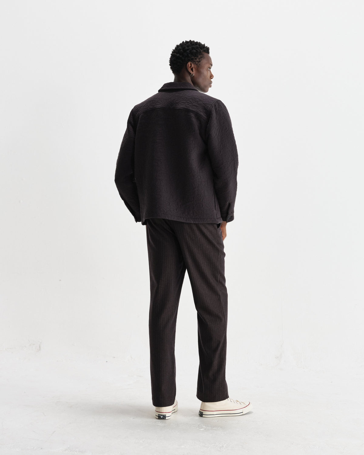 Rockley - Black Floral Quilted Cotton Overshirt