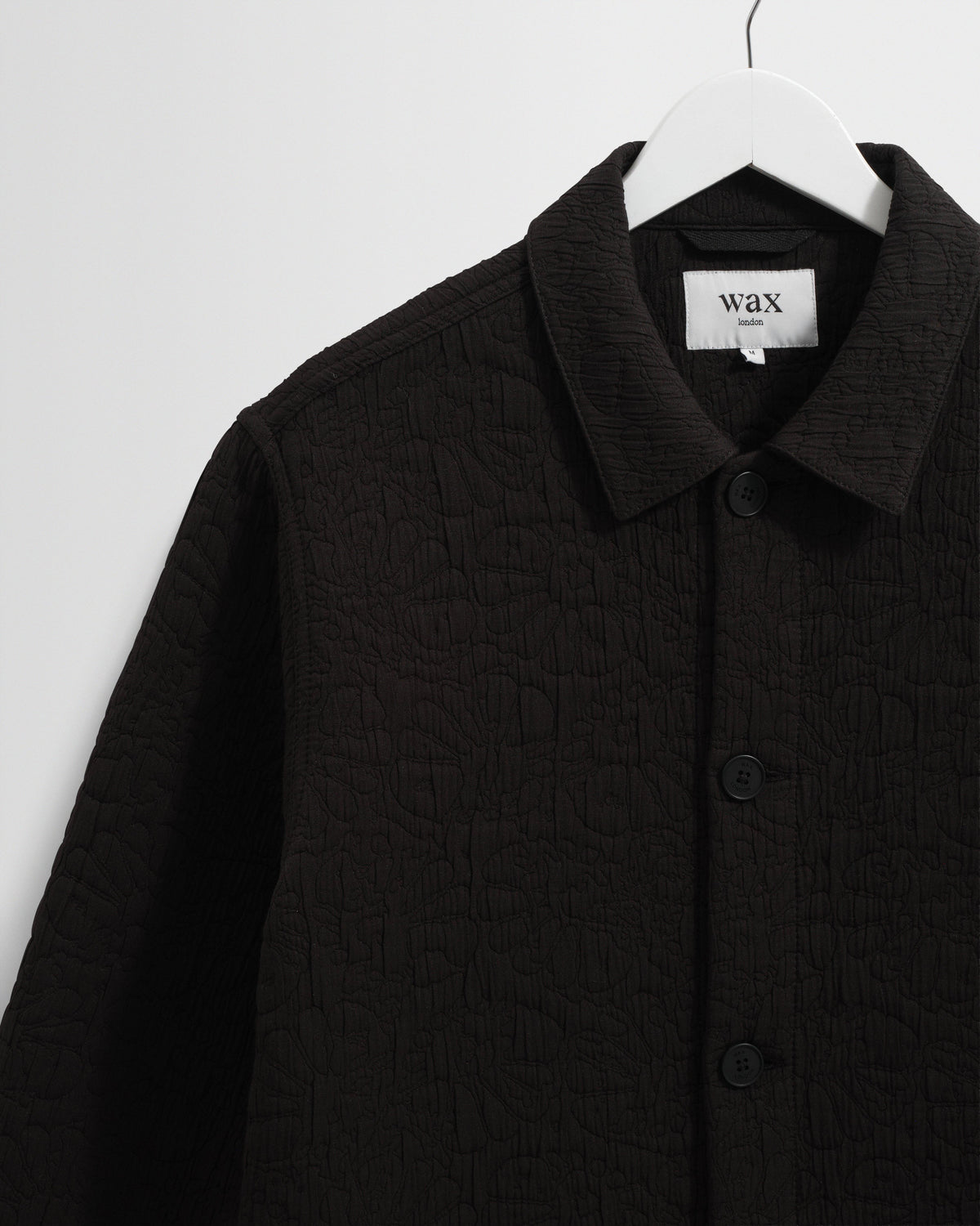 Rockley - Black Floral Quilted Cotton Overshirt