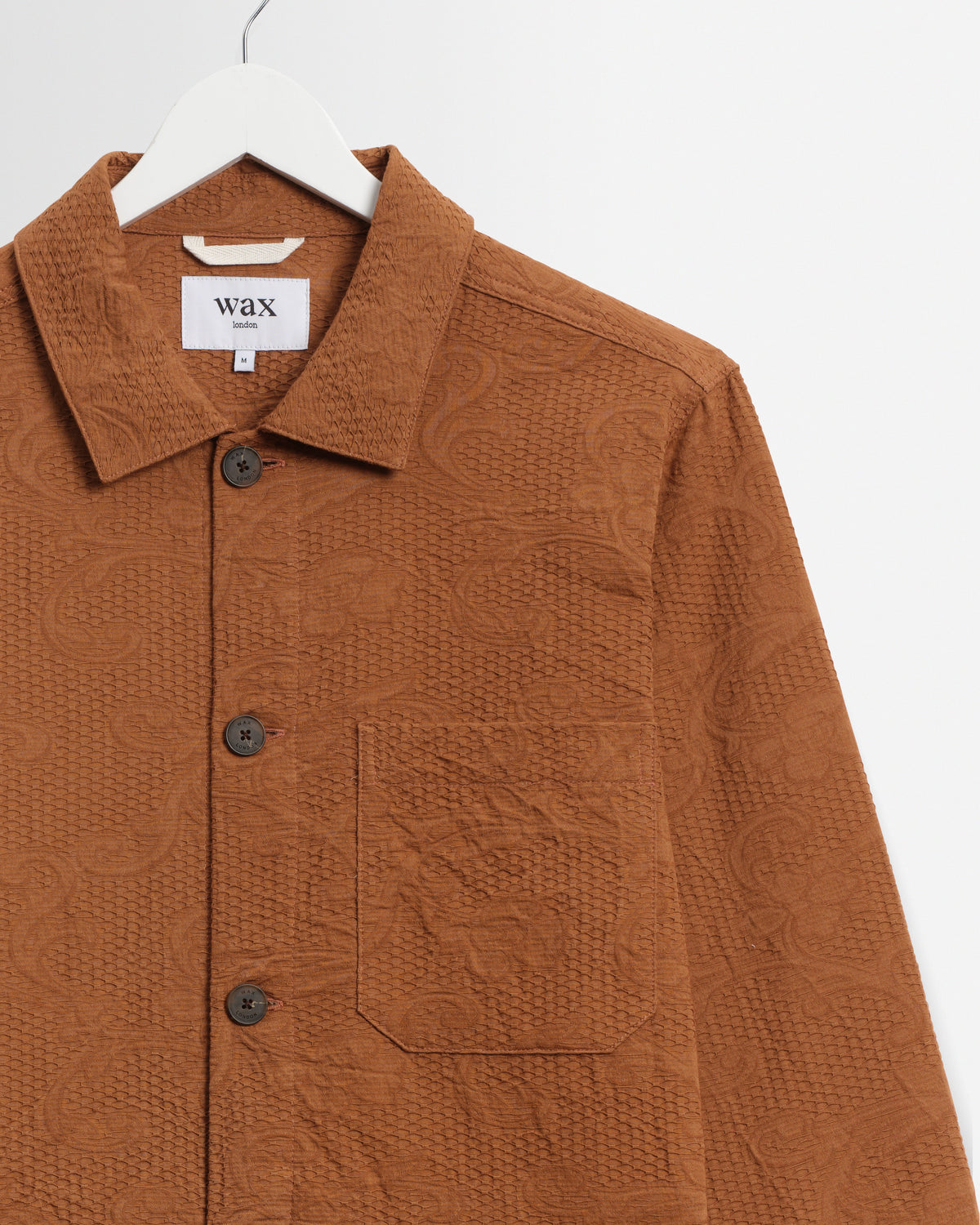 Rockley - Rust Honeycomb Jacquard Overshirt
