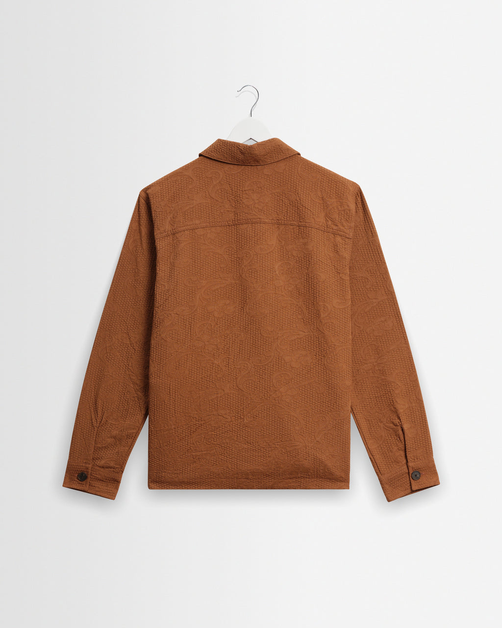 Rockley - Rust Honeycomb Jacquard Overshirt