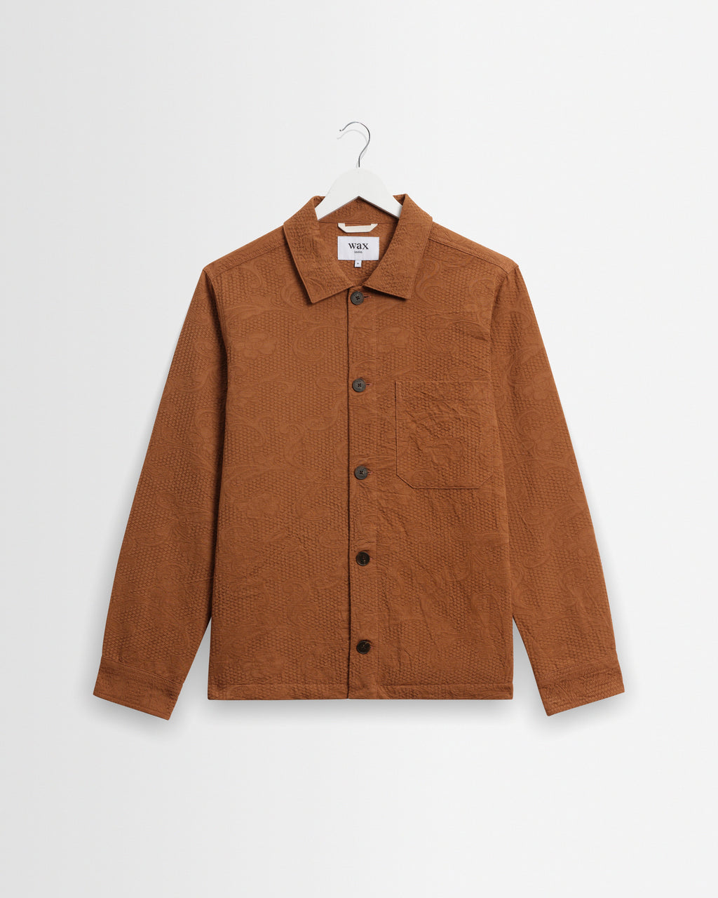 Rockley - Rust Honeycomb Jacquard Overshirt