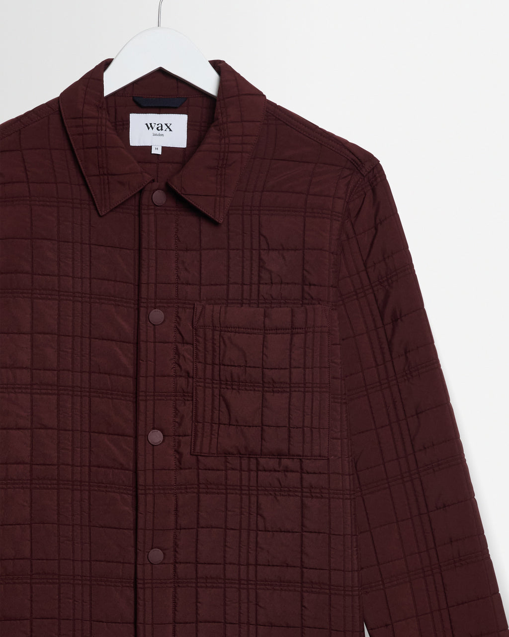 Romer - Dark Burgundy Quilted Check Overshirt