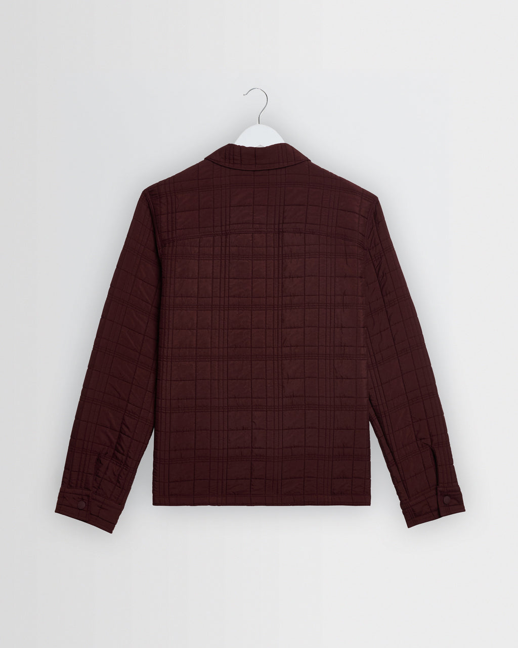 Romer - Dark Burgundy Quilted Check Overshirt