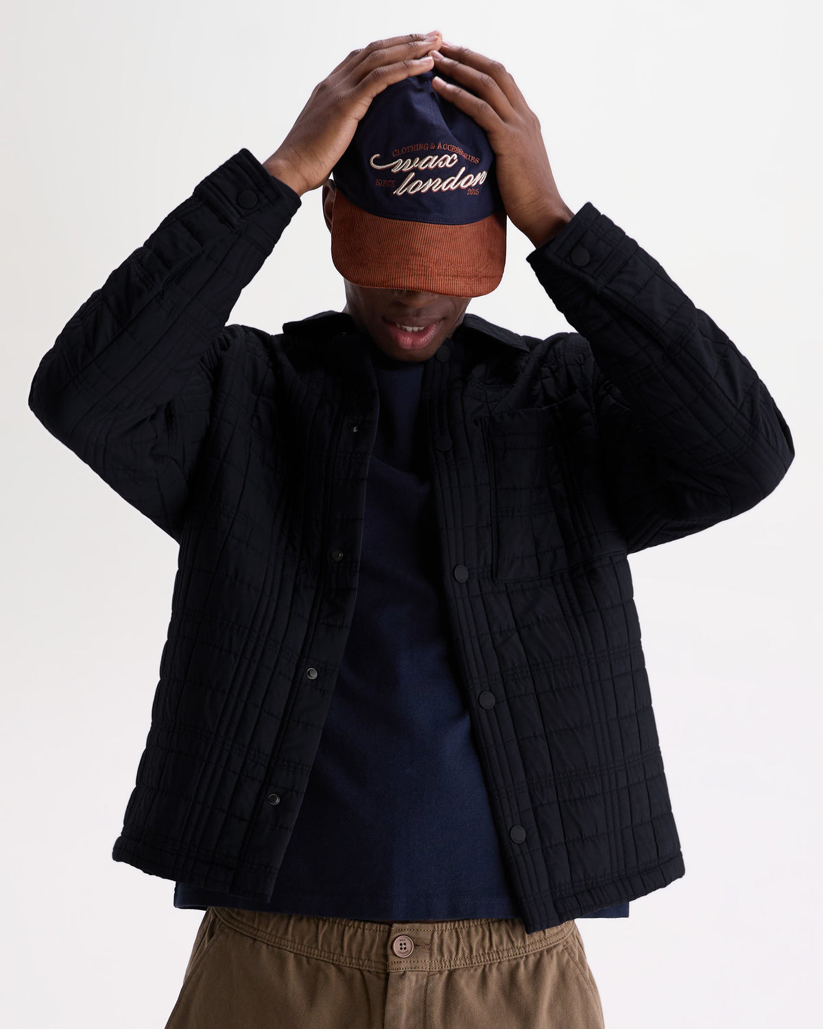 Romer - Navy Quilted Check Overshirt