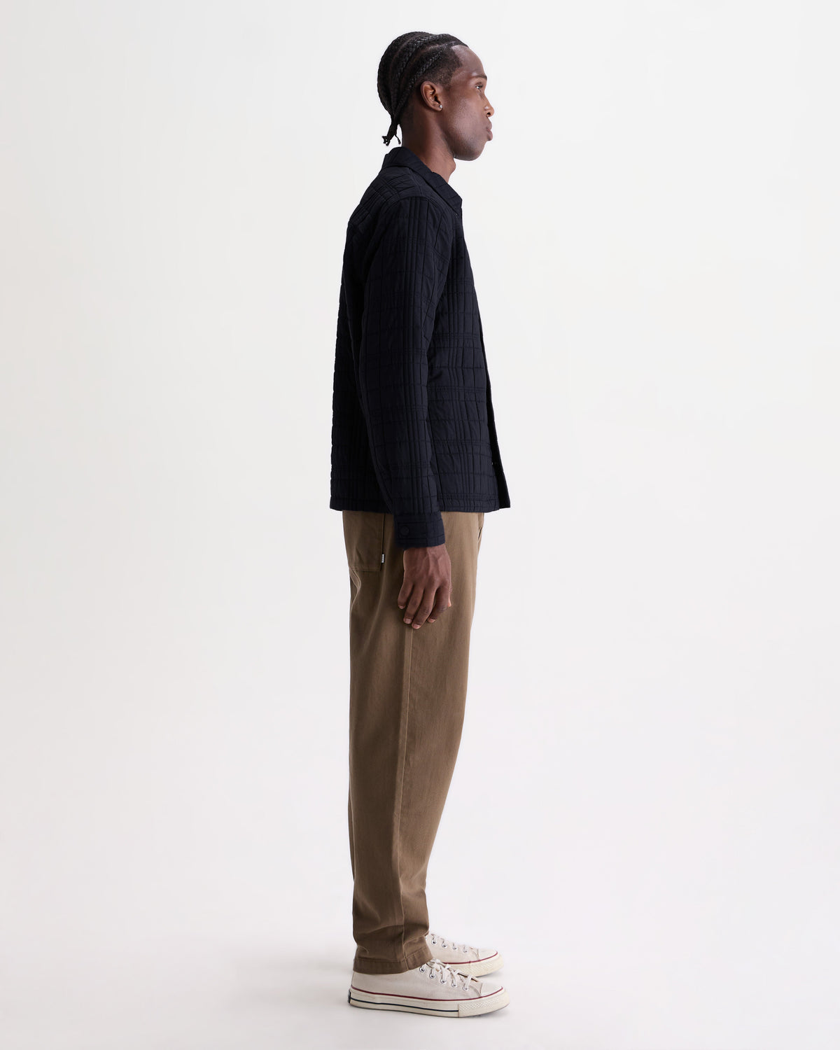 Romer - Navy Quilted Check Overshirt