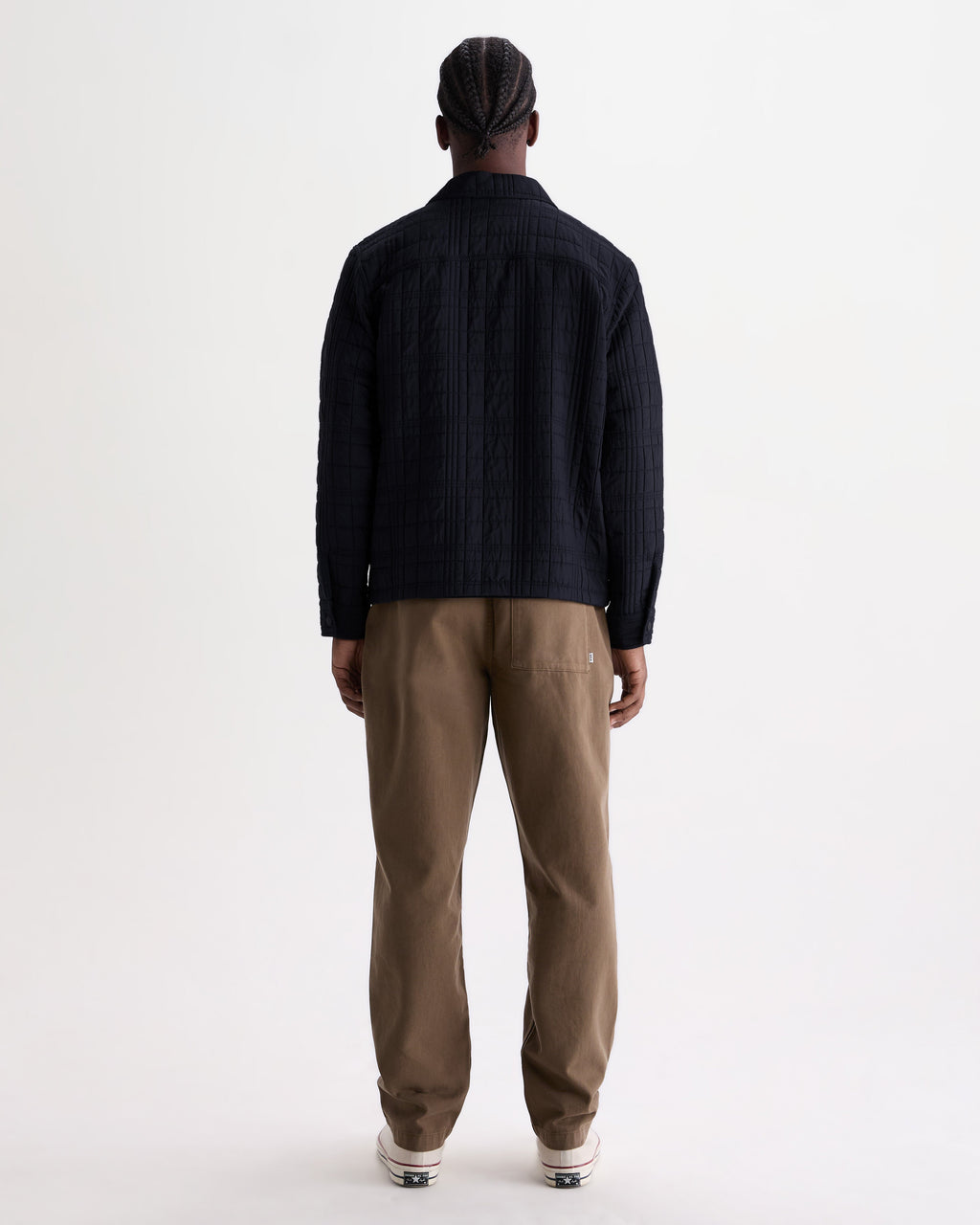 Romer - Navy Quilted Check Overshirt