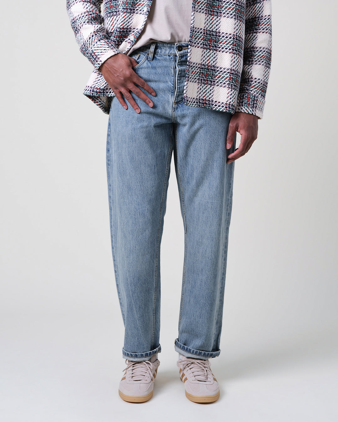 Russell - Blue Wash Selvedge Straight Fit Denim Jeans