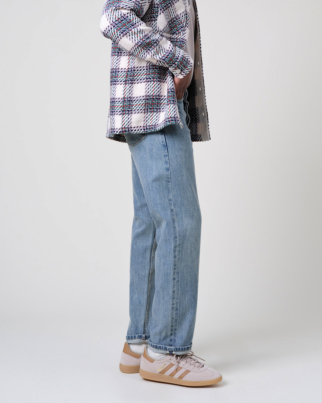 Russell - Blue Wash Selvedge Straight Fit Denim Jeans