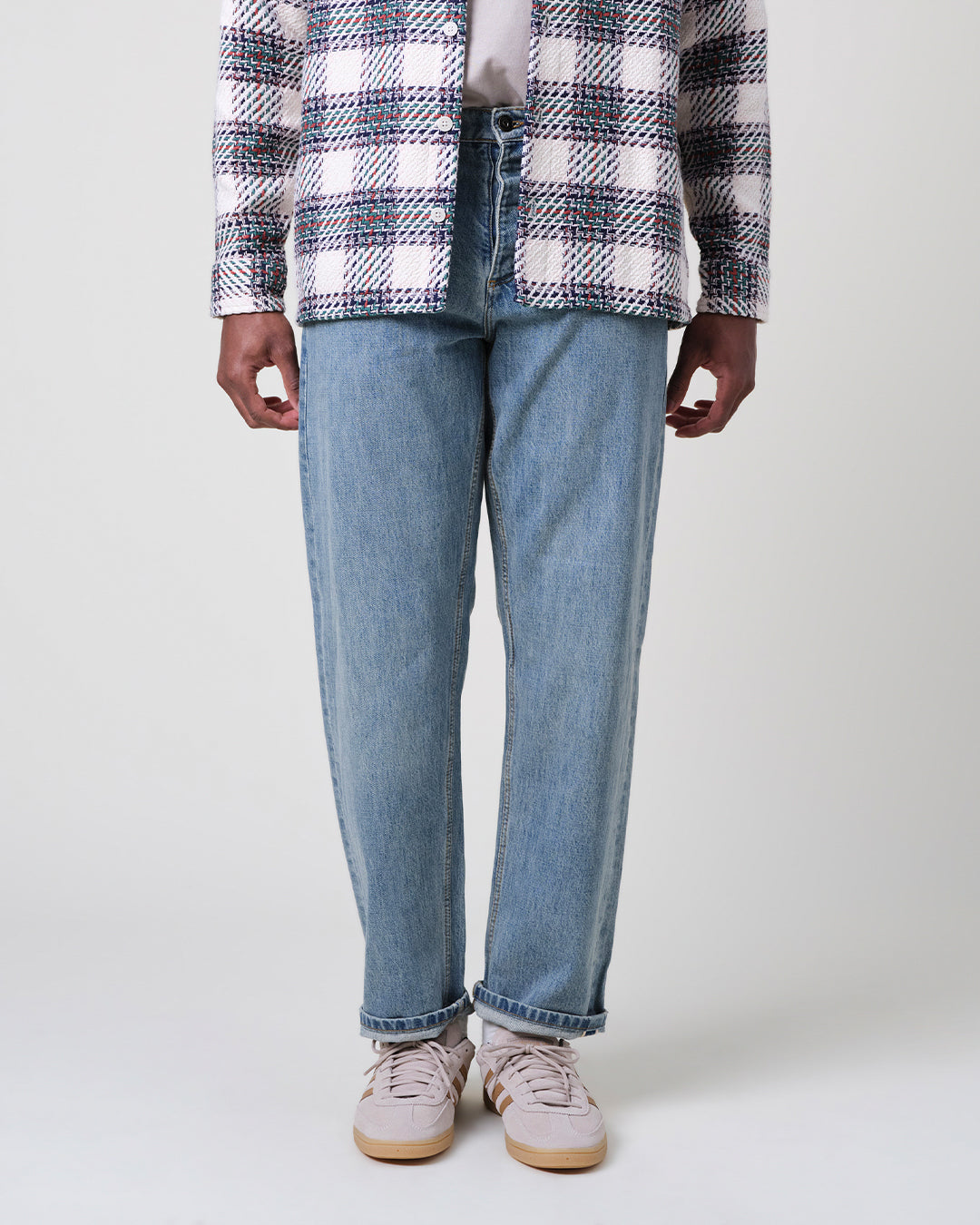 Russell - Blue Wash Selvedge Straight Fit Denim Jeans
