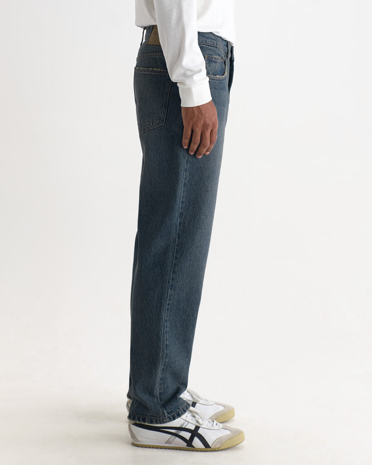 Russell - Mid Blue Faded Vintage Straight Fit Denim Jeans