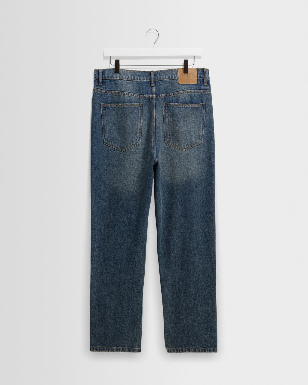 Russell - Mid Blue Faded Vintage Straight Fit Denim Jeans