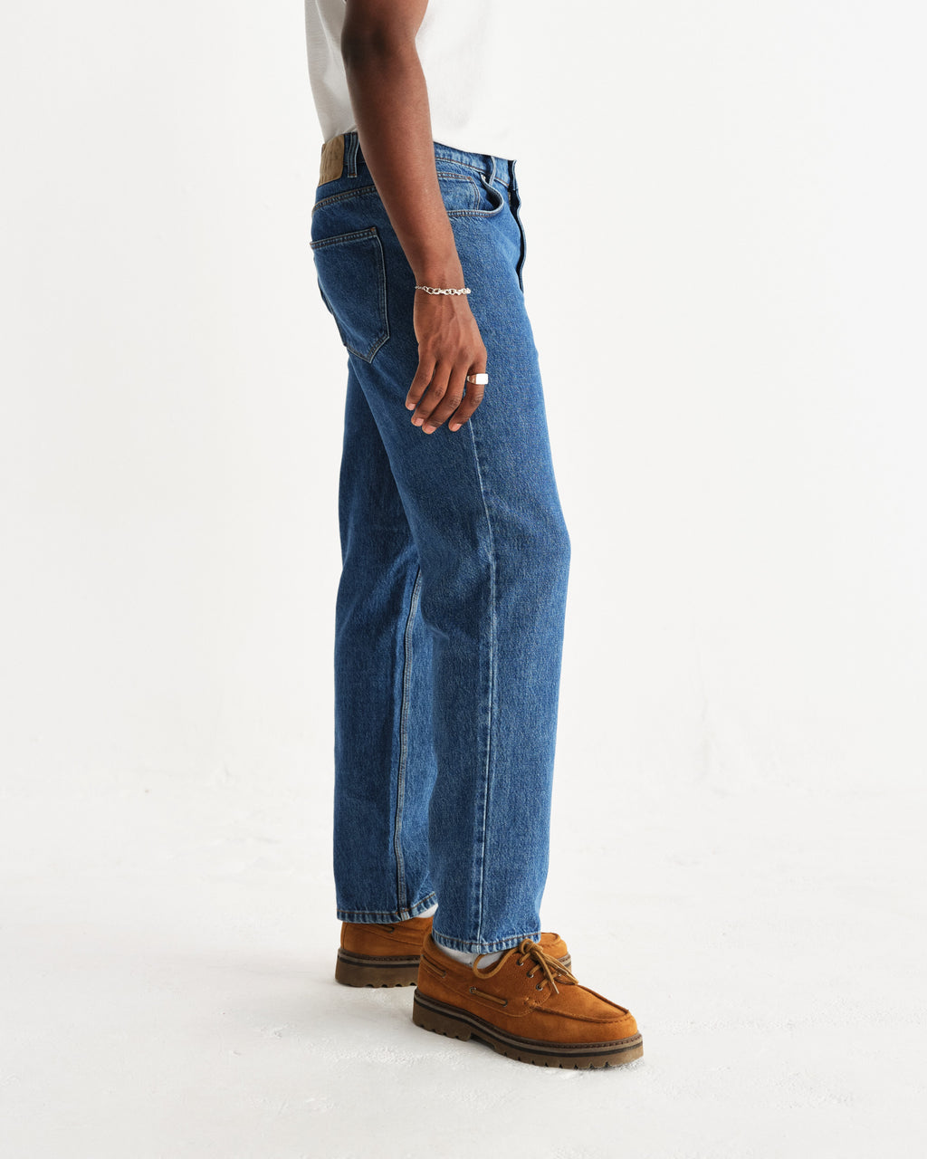 Russell - Mid Blue Straight Fit Denim Jeans