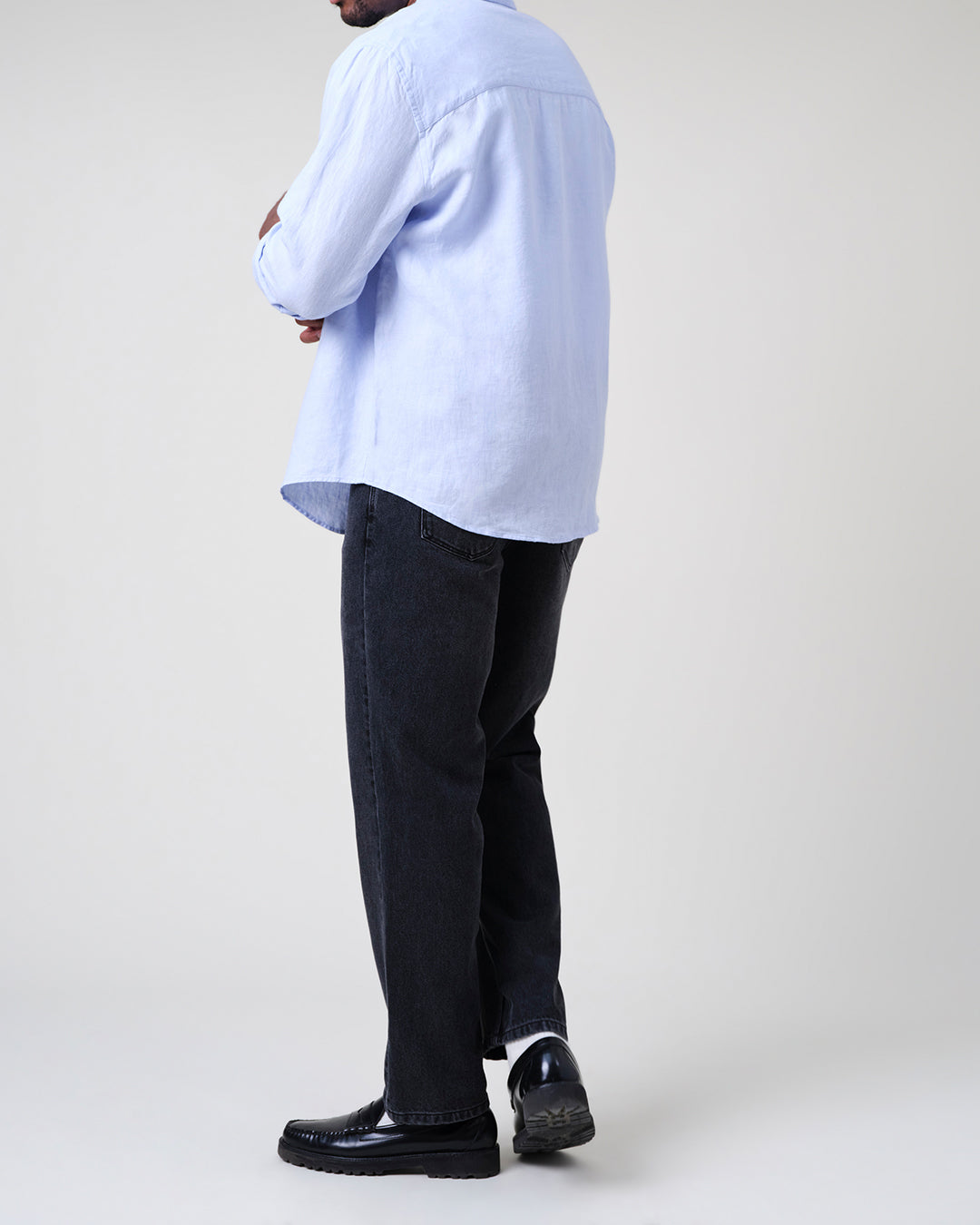 Russell - Washed Black Straight Fit Denim Jeans