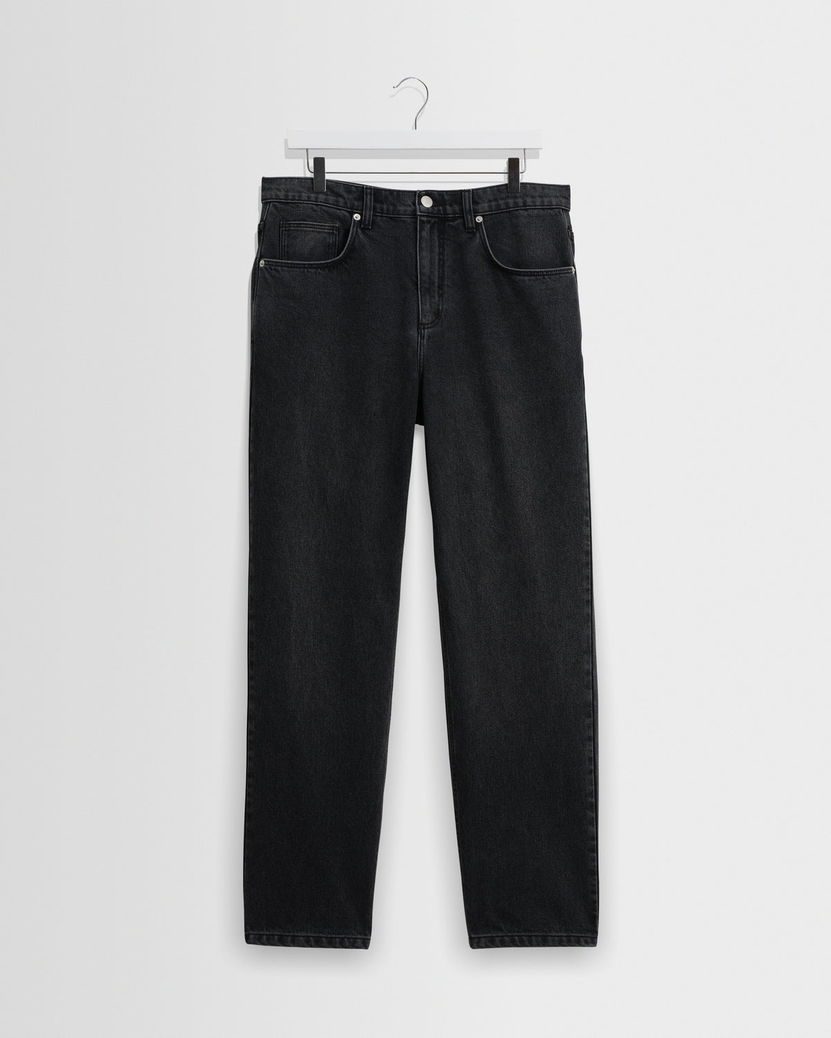 Russell - Washed Black Straight Fit Denim Jeans