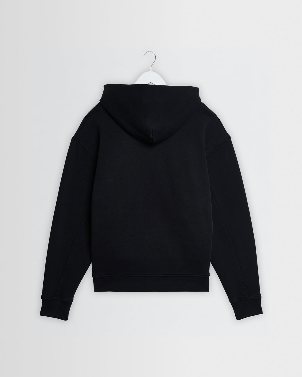 Rydal - Black Brushed Loopback Cotton Hoodie