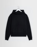Rydal - Black Brushed Loopback Cotton Hoodie