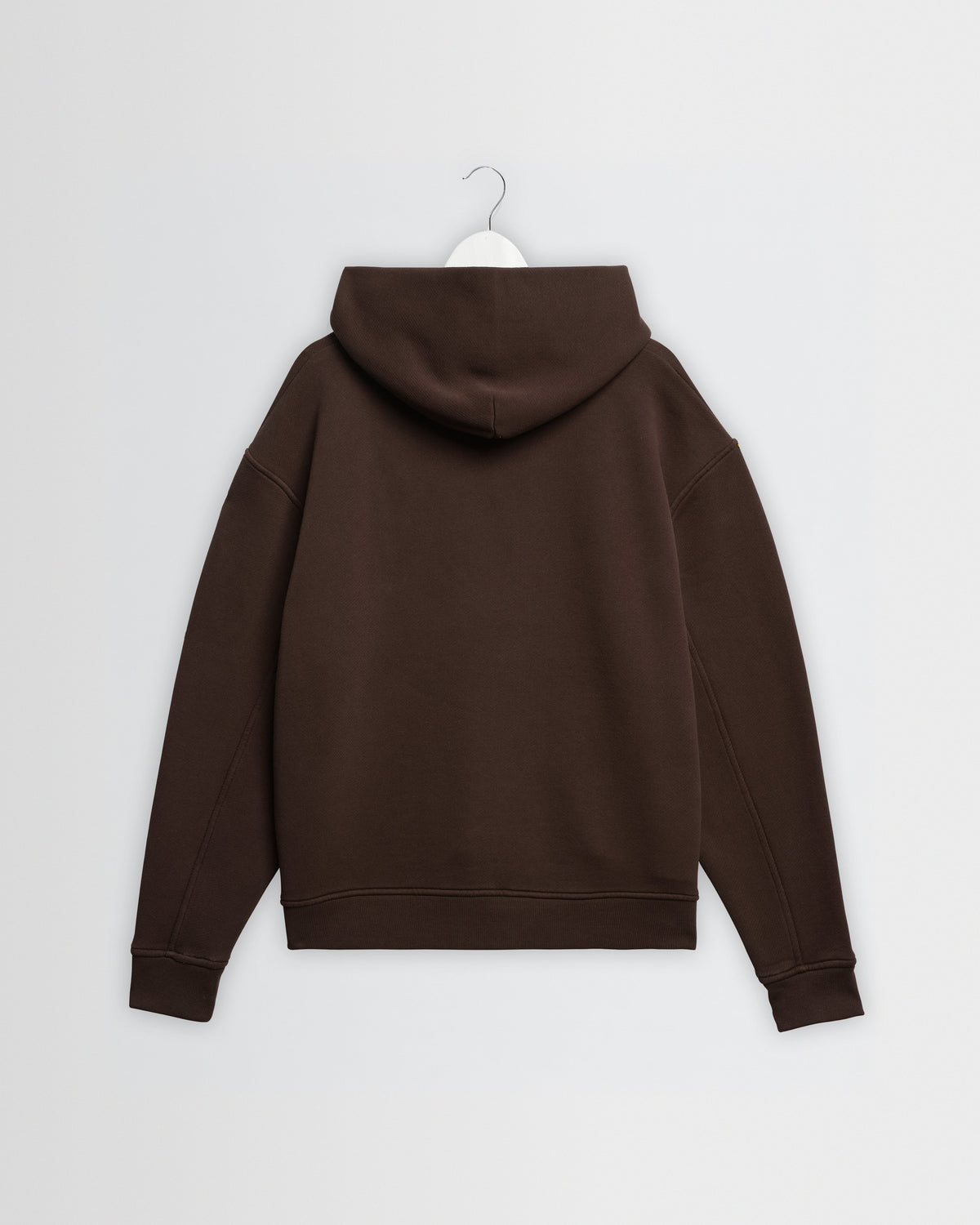 Rydal - Dark Brown Brushed Loopback Cotton Hoodie
