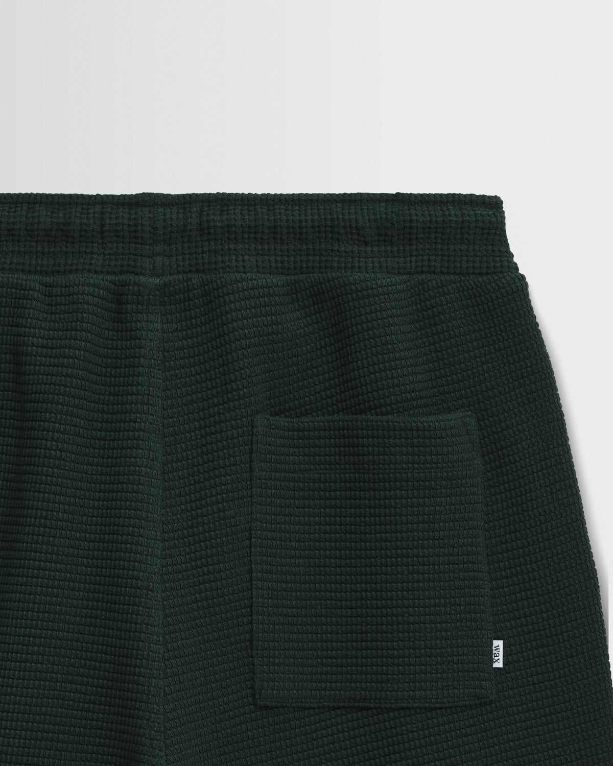 Sam - Bottle Green Textured Waffle Shorts