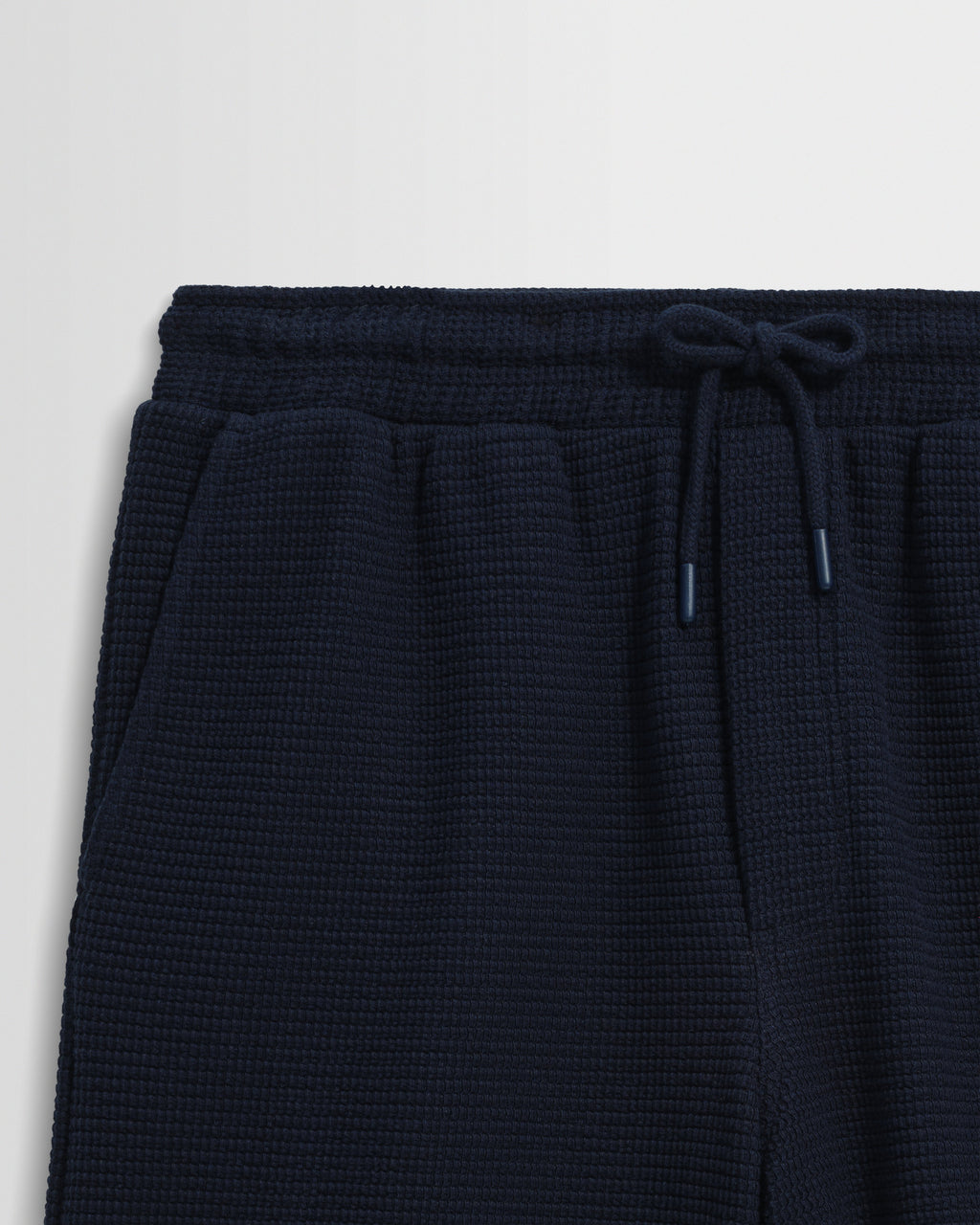 Sam - Navy Textured Waffle Shorts