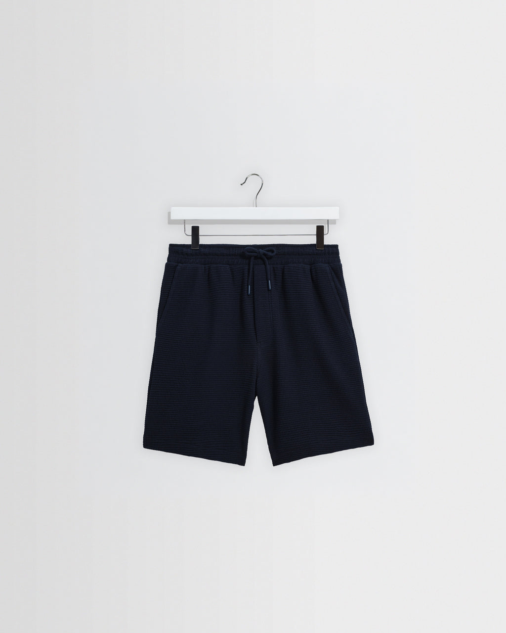 Sam - Navy Textured Waffle Shorts