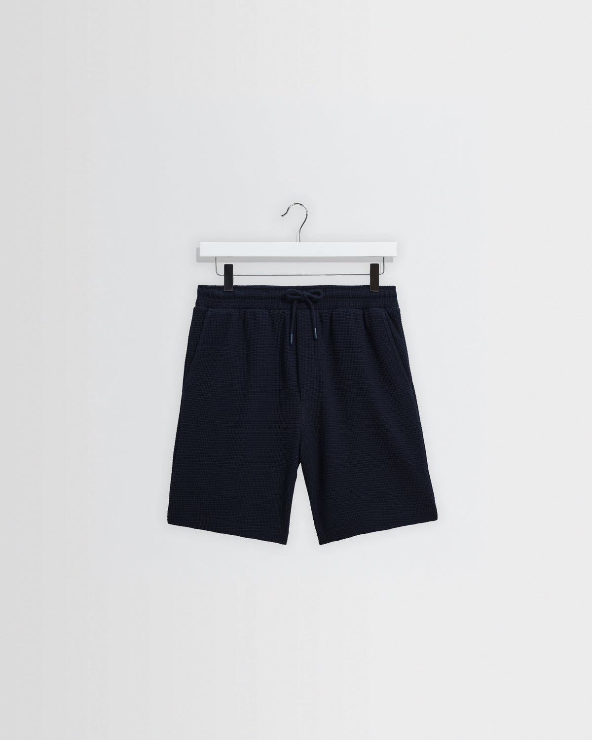 Sam - Navy Textured Waffle Shorts