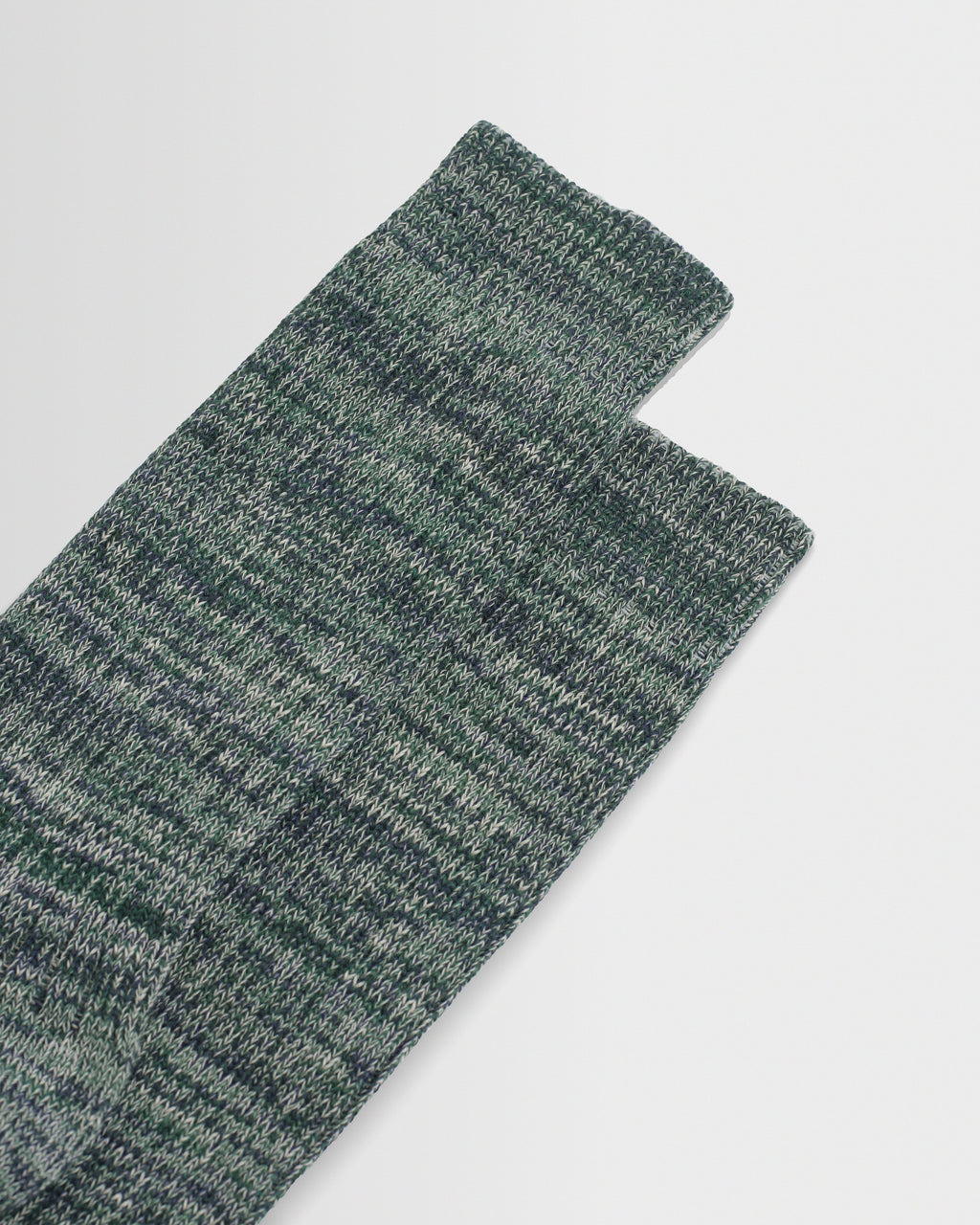Sandwell - Ecru And Green Twisted Cotton Socks