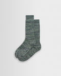 Sandwell - Ecru And Green Twisted Cotton Socks