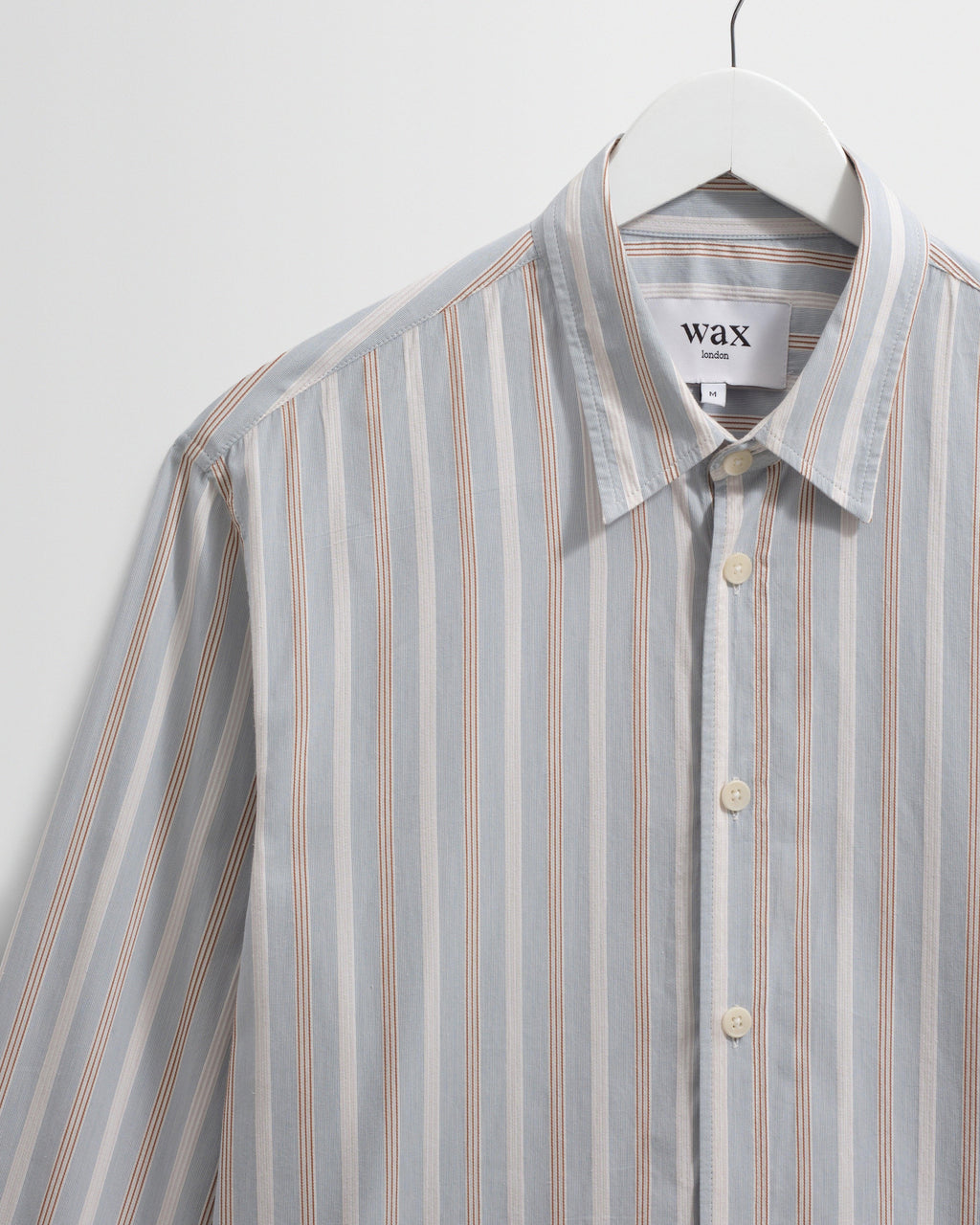 Shelly - Light Blue Dobby Stripe Cotton Shirt