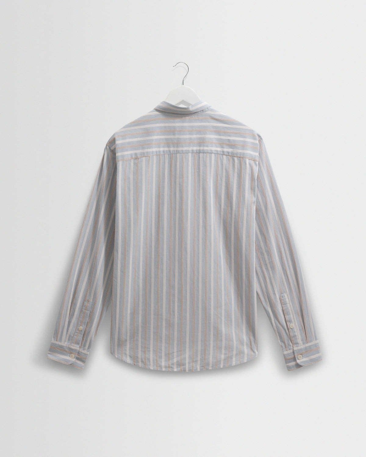 Shelly - Light Blue Dobby Stripe Cotton Shirt