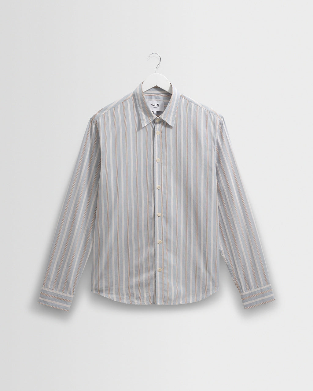 Shelly - Light Blue Dobby Stripe Cotton Shirt