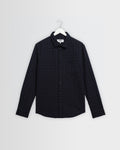 Shelly - Navy And Black Check Dobby Cotton Shirt