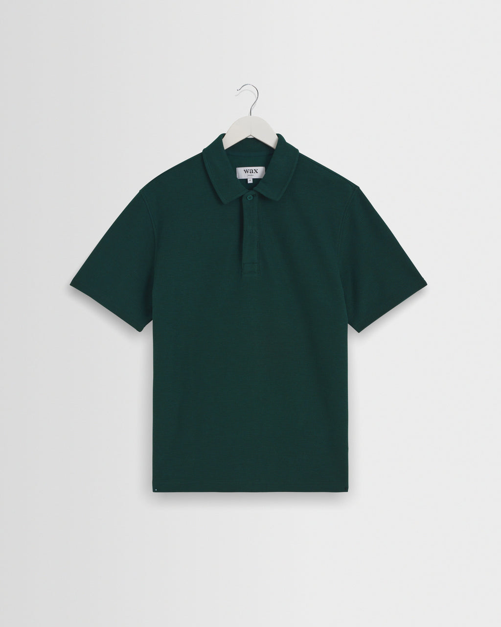 Shore - Bottle Green Textured Short-Sleeve Polo Shirt